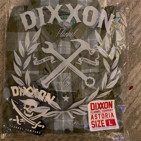 Dixxon Flannel Company ASTORIA Form & Function Shirt, Green/Gray, Size L, $54 - Picture 2 of 3